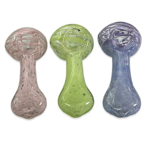 3" Frit And Head Art Hand Pipe - Design May Vary - (1 Count)