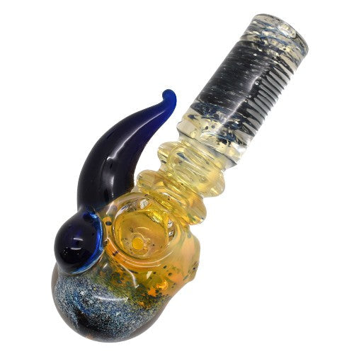 5" Heavy Handle Tail Glass Hand pipe - Design May Vary - (1 Count)