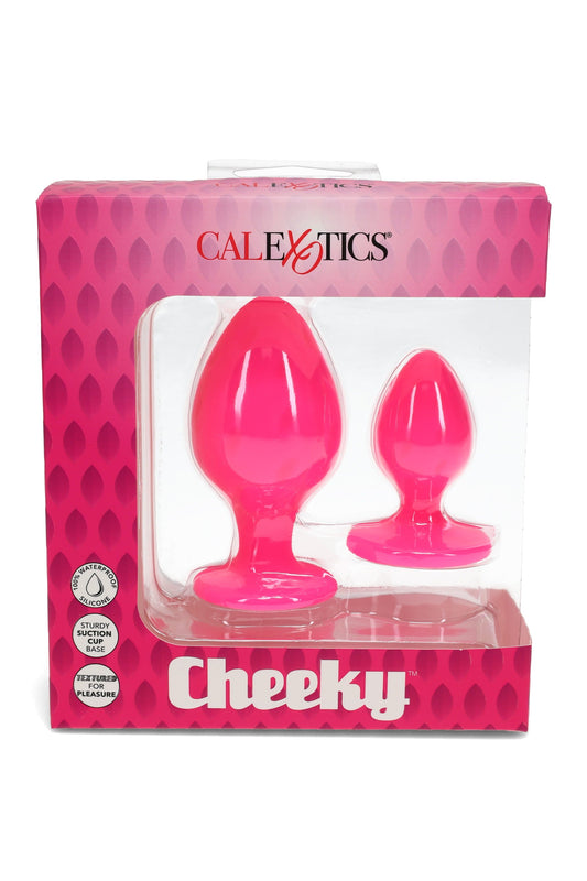 Cheeky Silicone Anal Plug Set – 2-Piece – Suction Cup Base – Waterproof