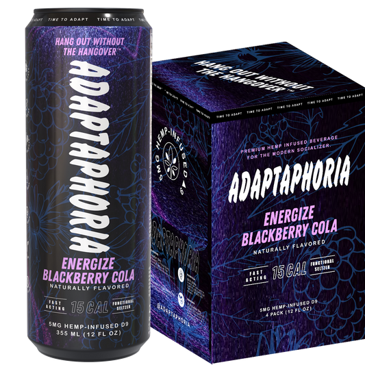 ADAPTAPHORIA Energize Blackberry Cola THC Social Beverage