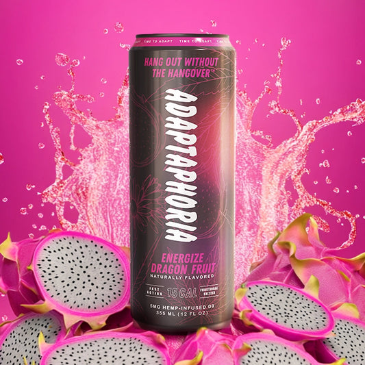 ADAPTAPHORIA Energize Dragon Fruit THC Social Seltzer