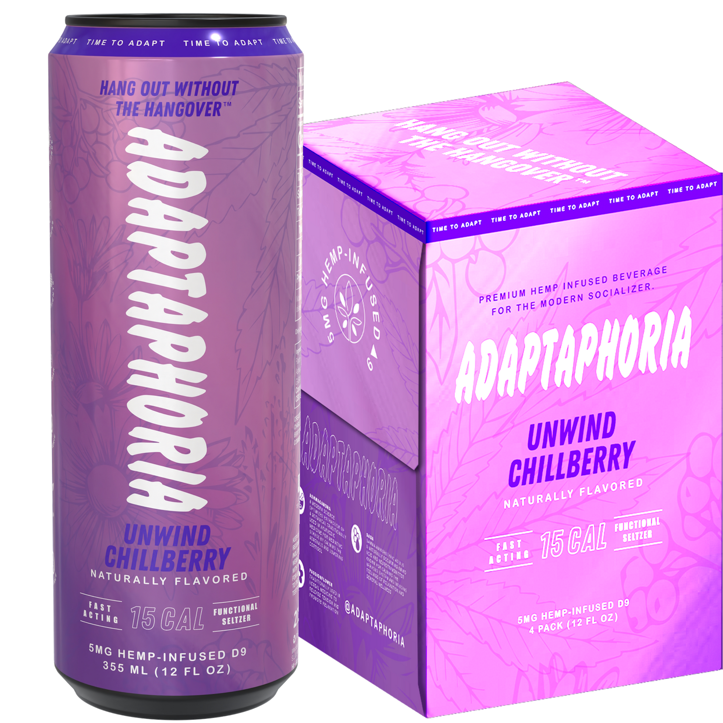 ADAPTAPHORIA Unwind Chillberry THC Social Beverage