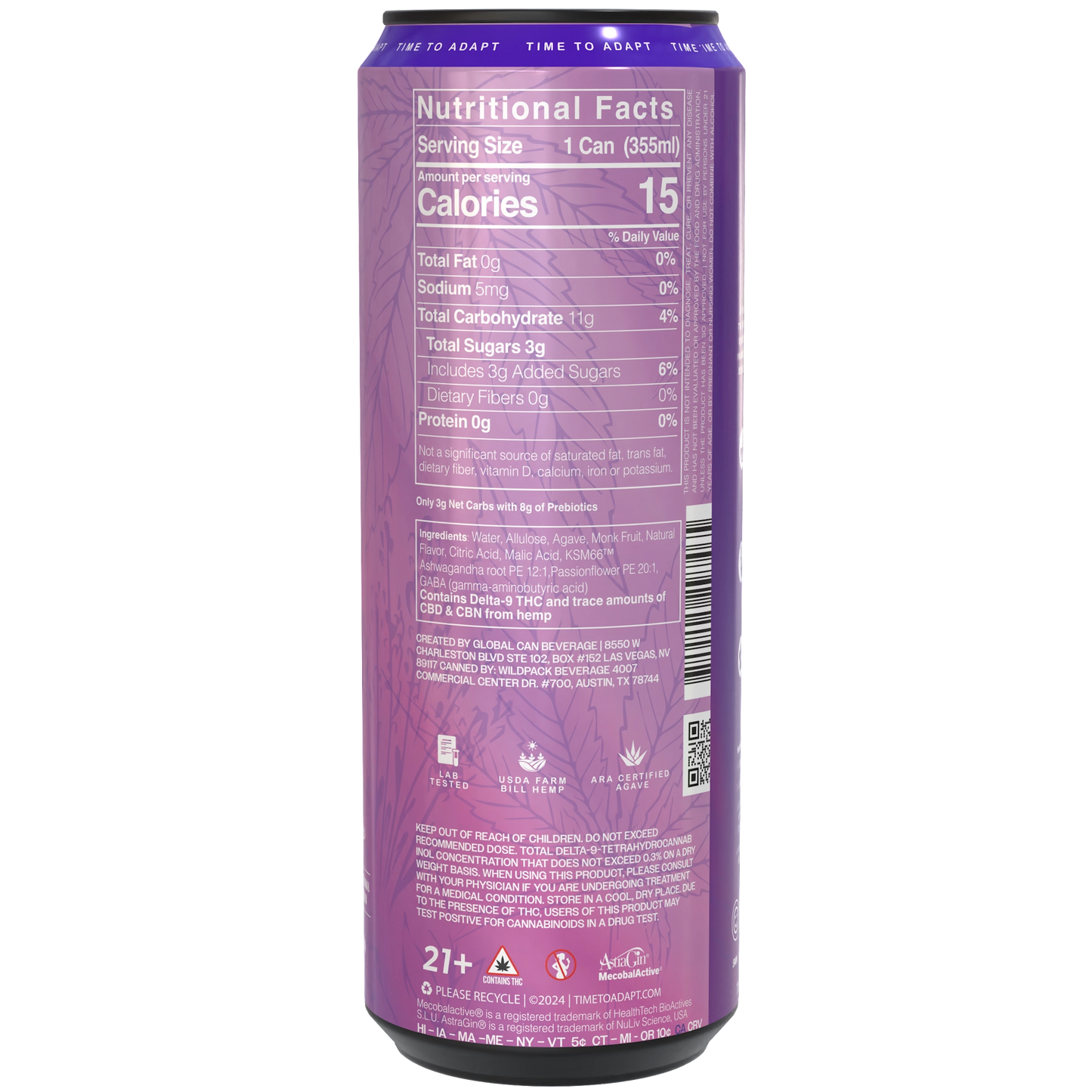ADAPTAPHORIA Unwind Chillberry THC Social Beverage