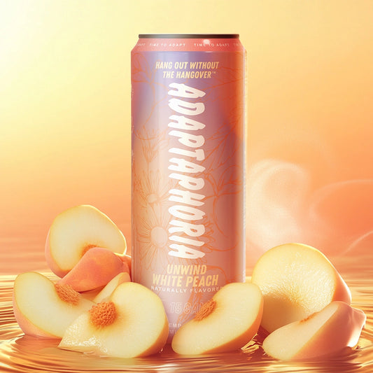 ADAPTAPHORIA Unwind White Peach THC Social Seltzer