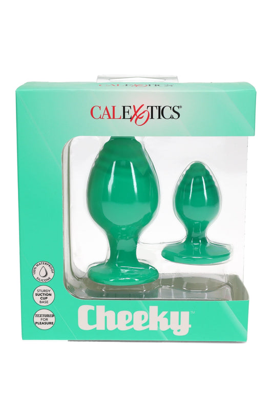 Cheeky Silicone Anal Plug Set – 2-Piece – Suction Cup Base – Waterproof