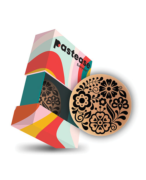 Pastease HALOS Silicone Floral Nipple Covers w/Travel Box - Bloom A-C Cup 10 or More Uses