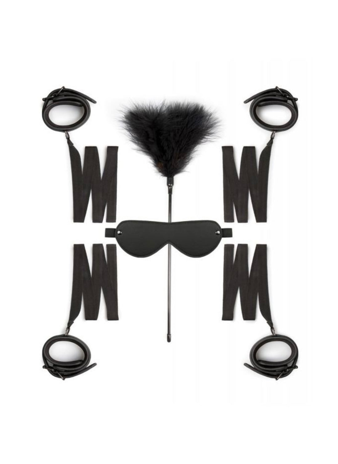 Easy Toys Beginners 6 Piece Beginners Bondage Set - Black