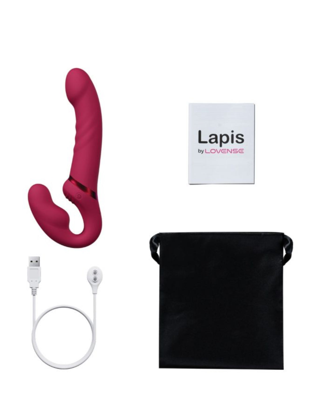Lovense Lapis Vibrating Strapless Strap On - Pink