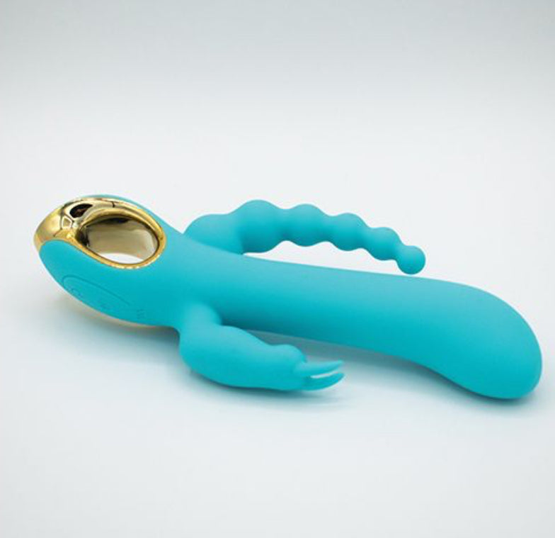 Natalie's Toy Box - Mighty Magic Clit, G-Spot & Anal Vibrator - Aqua