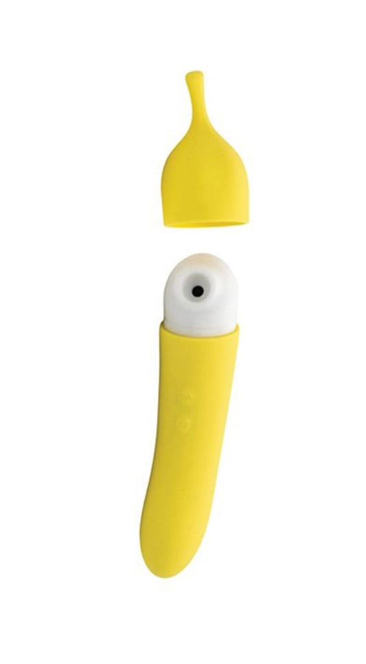 Natalie's Toy Box - Banana Cream Air Pulse & G-
Spot Vibrator - Yellow
