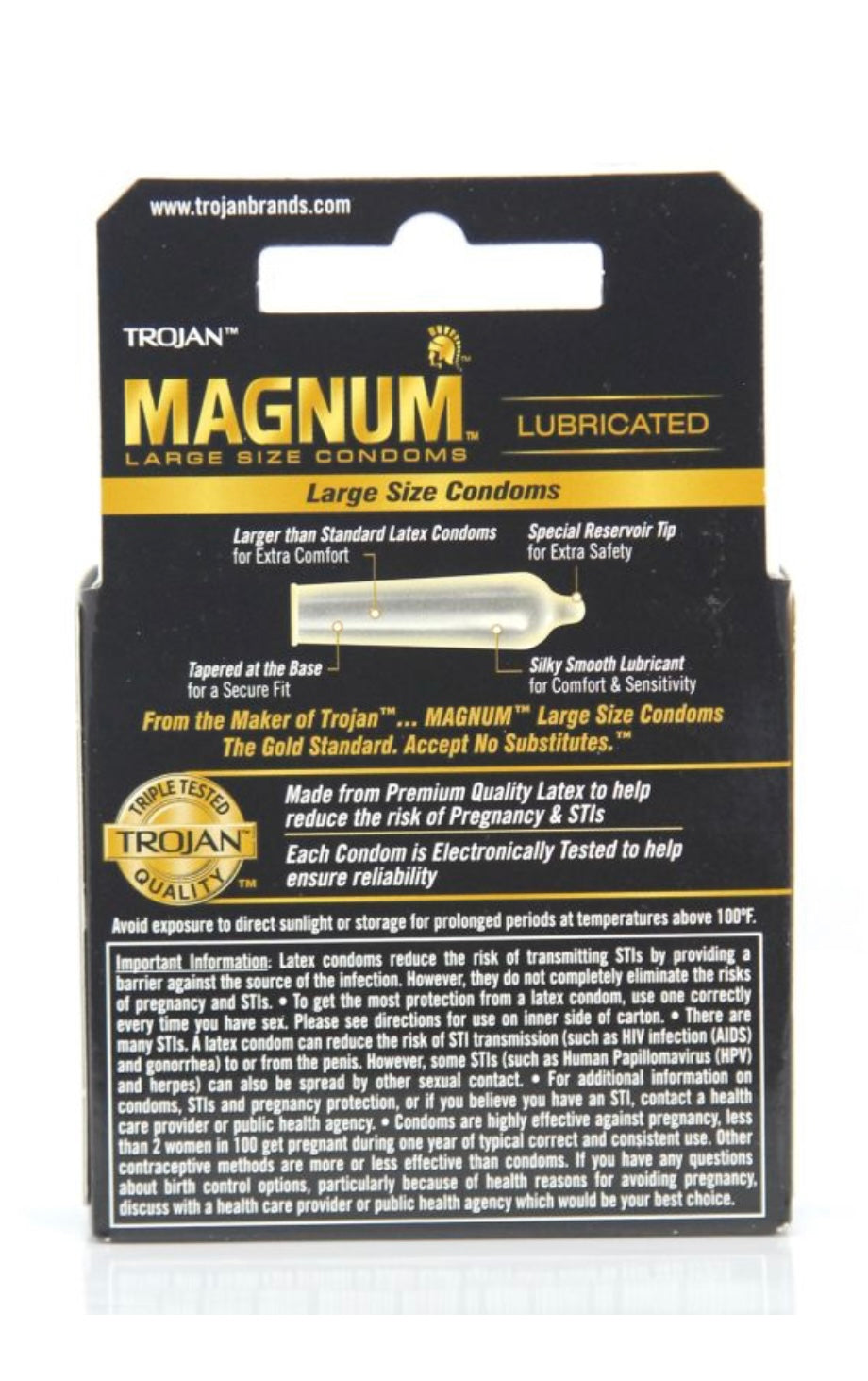 Trojan Magnum Condoms - Box of 3