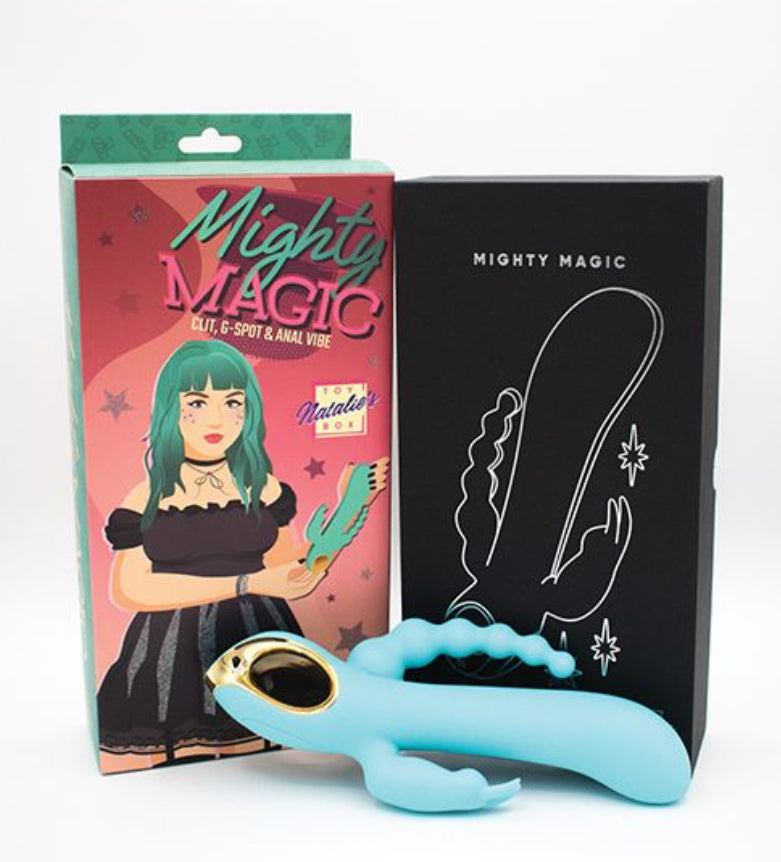 Natalie's Toy Box - Mighty Magic Clit, G-Spot & Anal Vibrator - Aqua