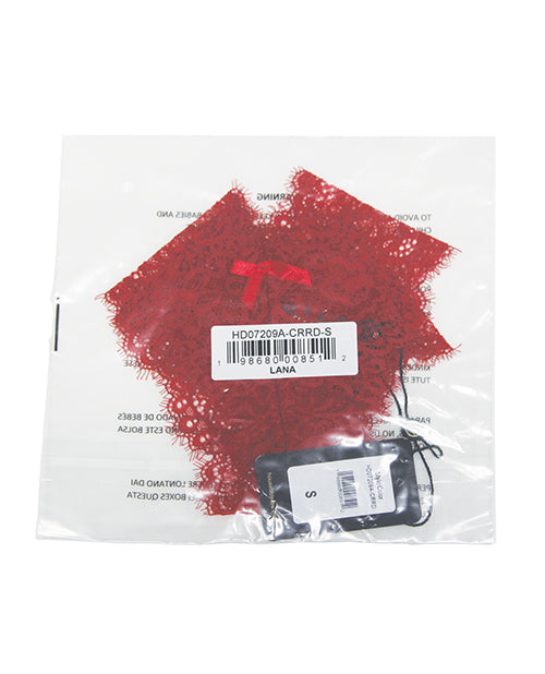 Lana Sheer Lace V-Thong - Red LG