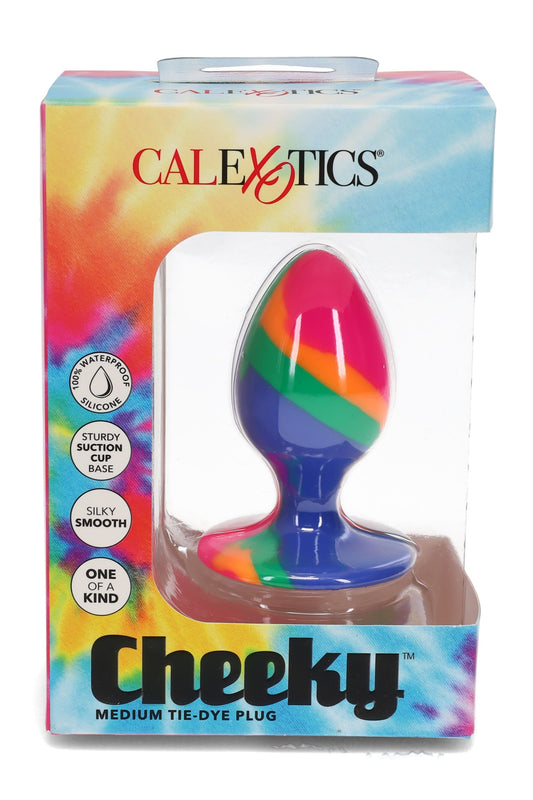 Cheeky Medium Silicone Tie-Dye Plug – Suction Base – Waterproof