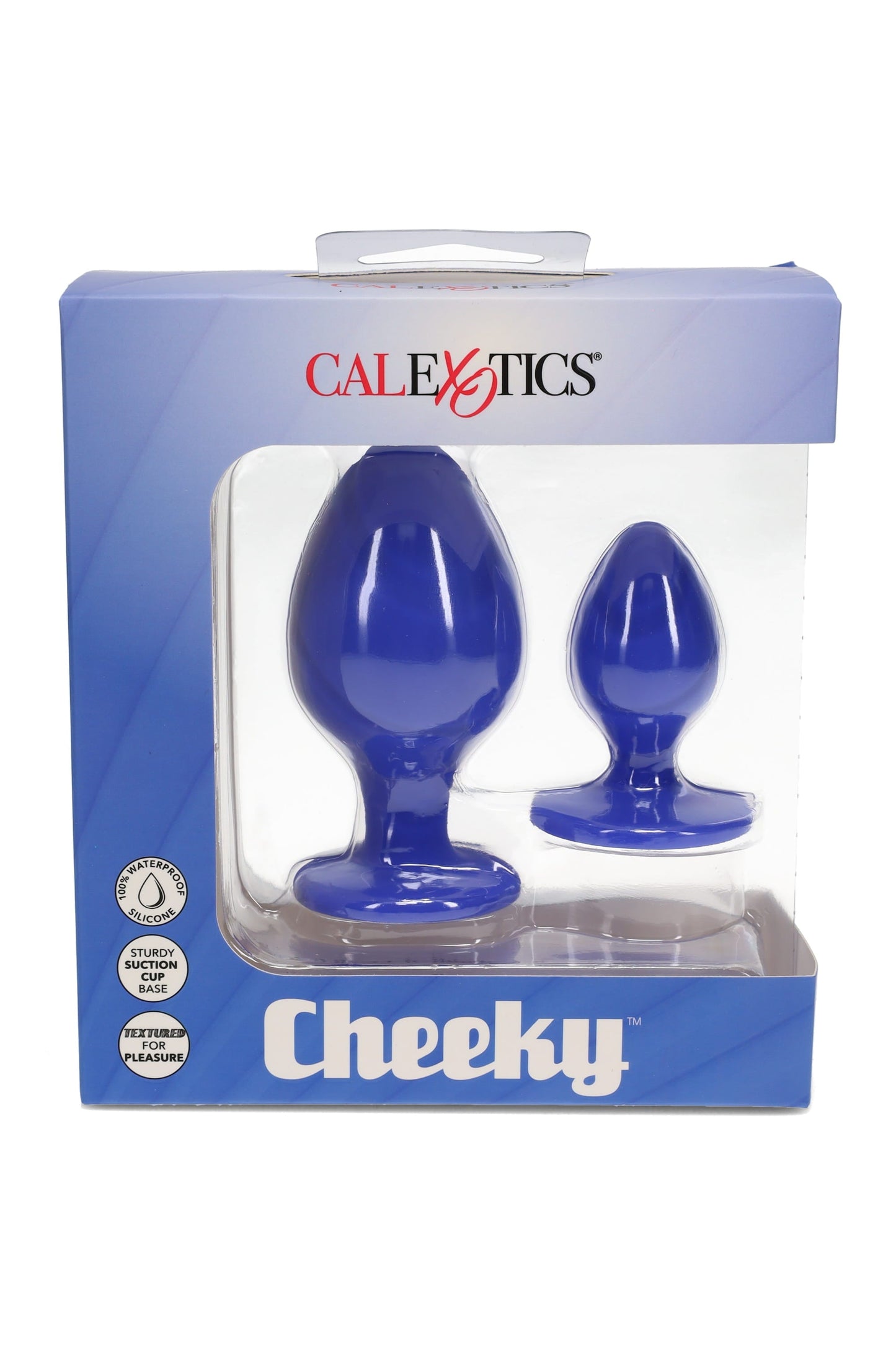 Cheeky Silicone Anal Plug Set – 2-Piece – Suction Cup Base – Waterproof