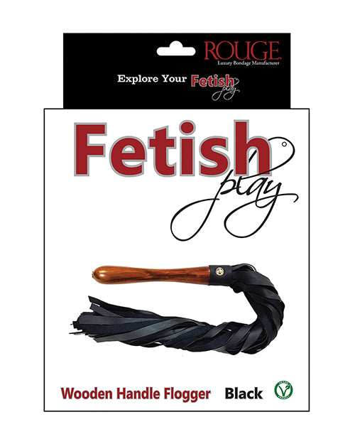 Rouge Fetish Play Vegan Flogger - Black