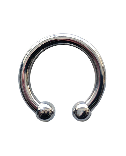 Smoke N’ Poke Rouge Stainless Steel Horseshoe Cock Ring 30 mm - Sliver