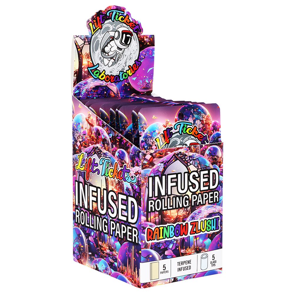 Lift Ticket Terpene Infused Papers + Glass Tip Rolling Kit | King Size | 5pc | 10pk Display