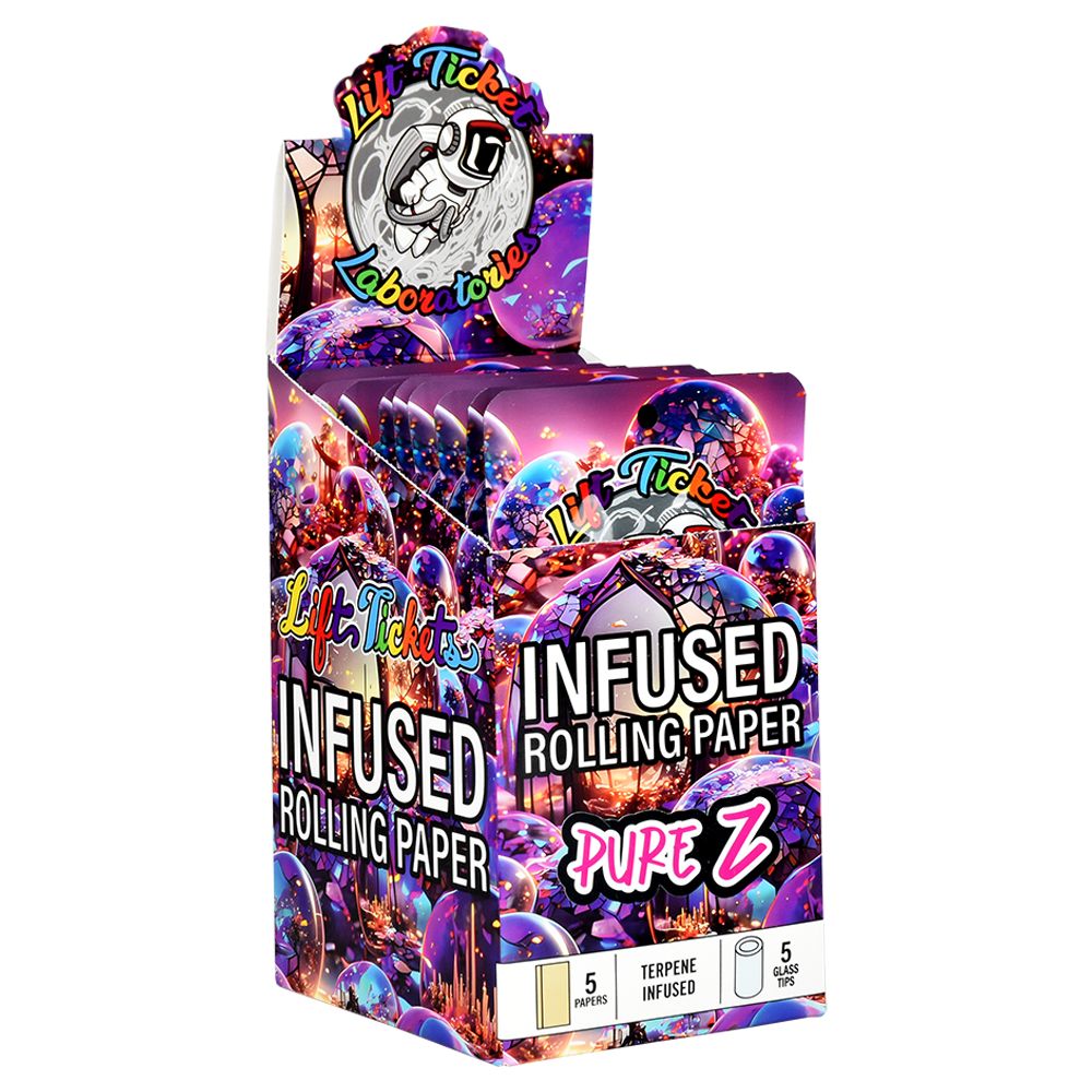 Lift Ticket Terpene Infused Papers + Glass Tip Rolling Kit | King Size | 5pc | 10pk Display