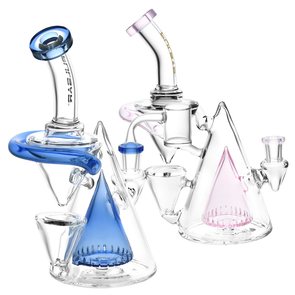 Pulsar Cone Cascade Gravity Recycler Dab Rig -8"/14mm F/Clrs Vry - Smoke N’ Poke