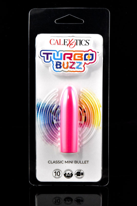 Turbo Buzz Classic Mini Bullet – 10 Functions – USB Rechargeable – IPX7