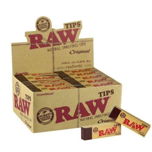 RAW Authentic Chemical And Chlorine Free Roll-up Tips (50 Count Display)
