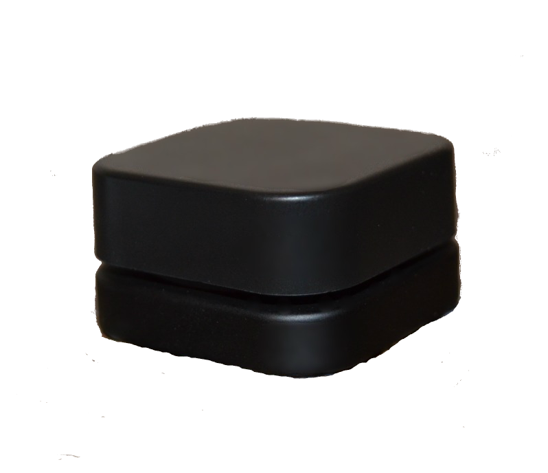 SAMPLE of Qube 9mL Square Glass Concentrate Jar - Clear, Opaque Black, or Opaque White Child Resistant - (1 Count SAMPLE)