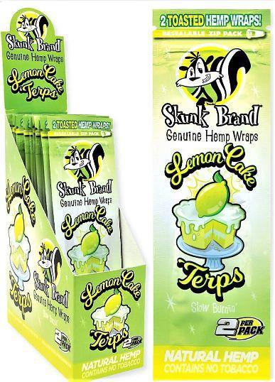 SKUNK Brand Terp Enhanced Hemp Wraps - Various Flavors - 2 Wraps Per Pack - (25 Count Display)