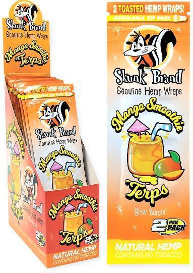 SKUNK Brand Terp Enhanced Hemp Wraps - Various Flavors - 2 Wraps Per Pack - (25 Count Display)