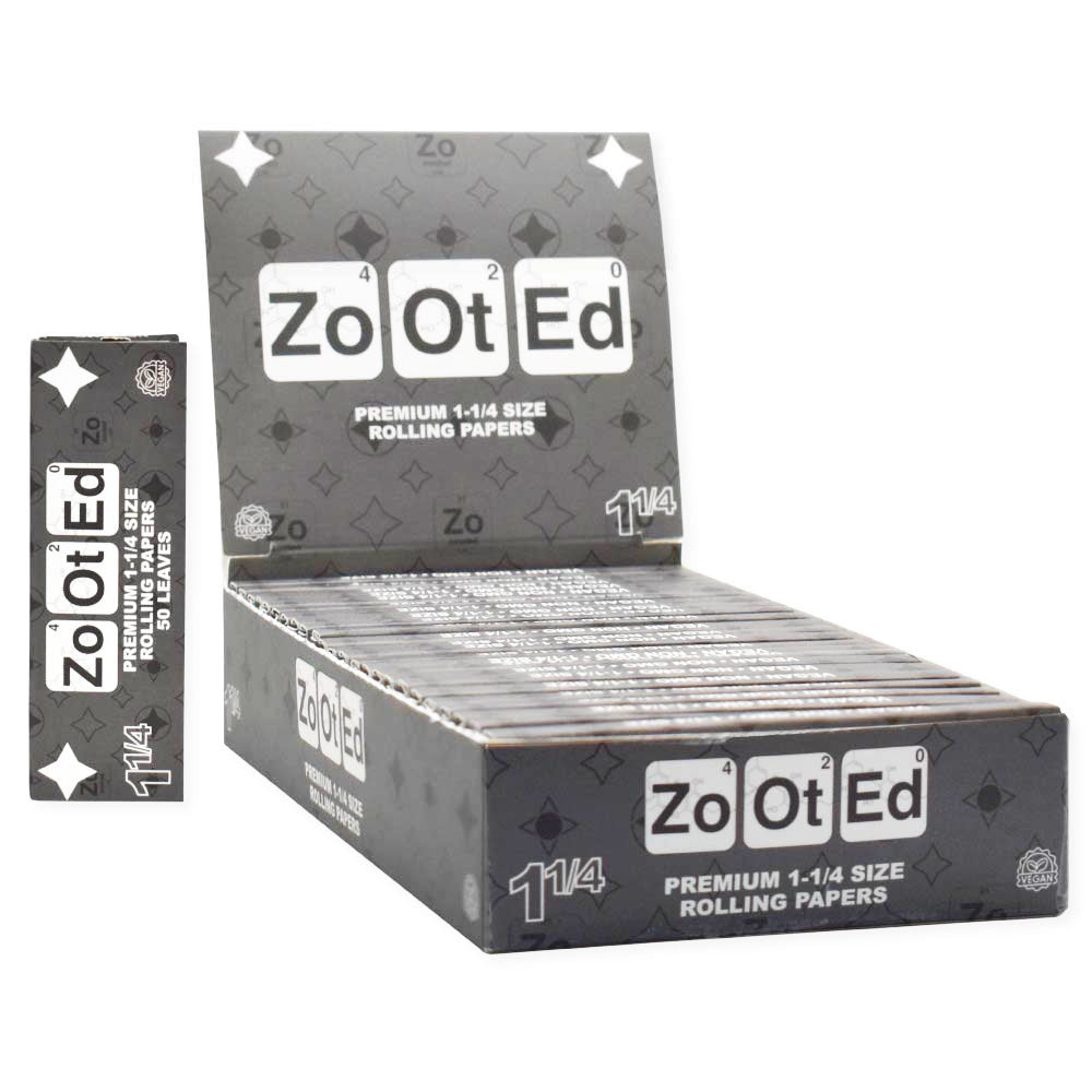 Zooted Brandz 1-1/4 Natural Rolling Paper - (24 Count Per Display)