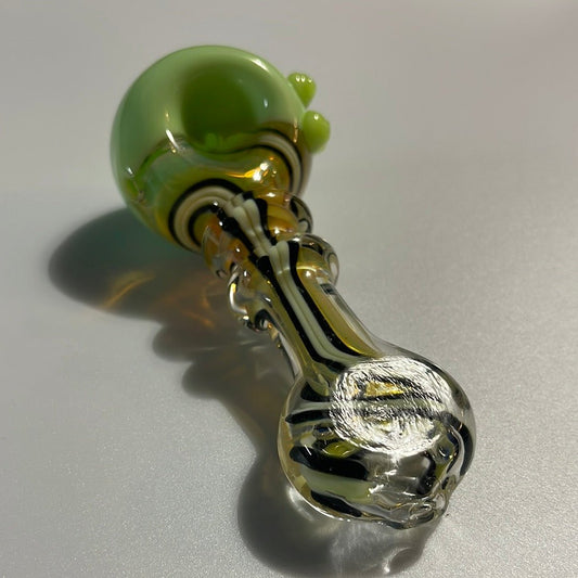 5” Multi Colored Swirl Glass Hand Pipe - MyCannaConnoisseur