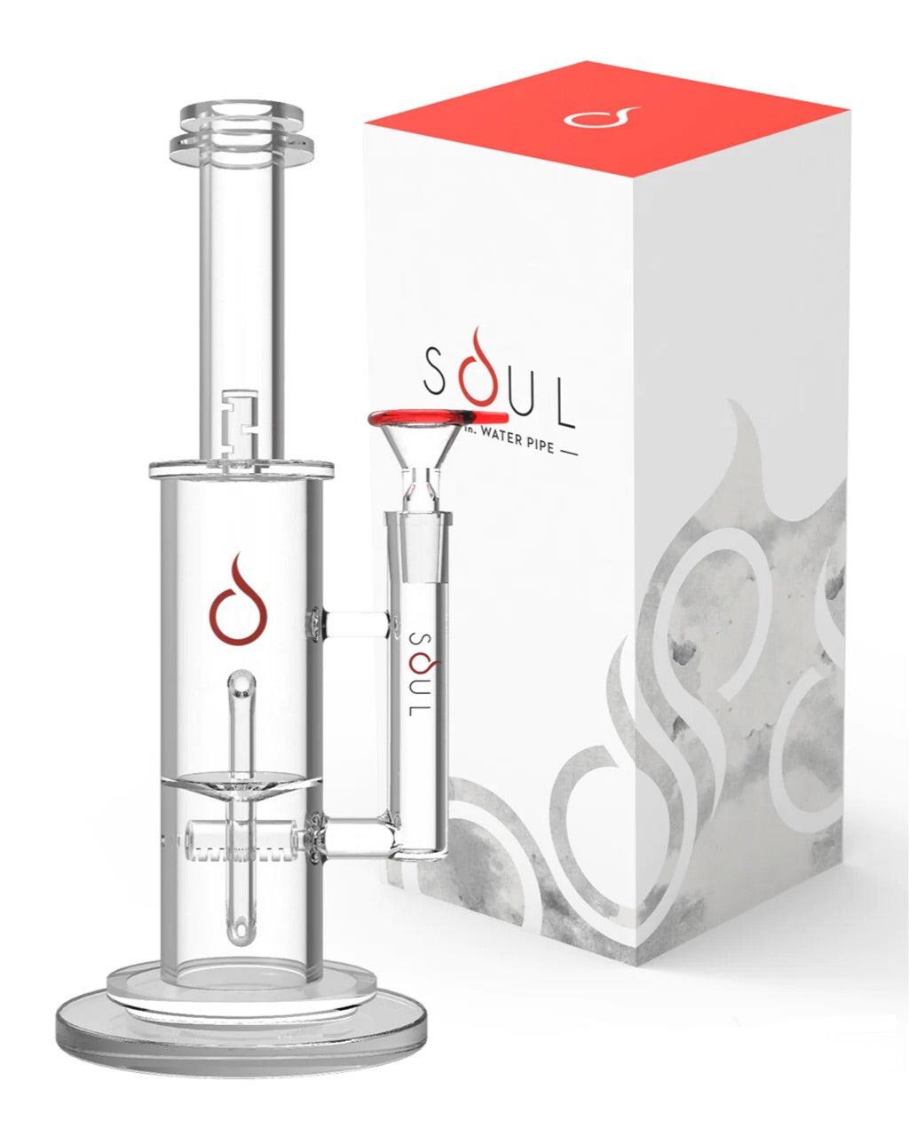 SOUL 12" Inline Recycler Glass Piece - Smoke N’ Poke
