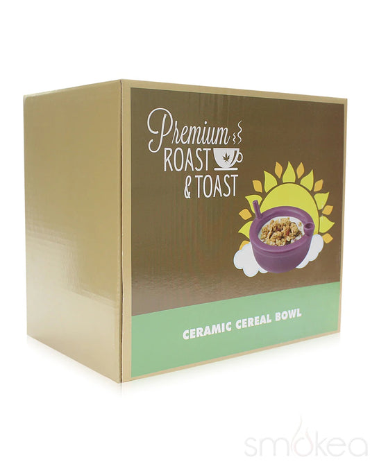 Ceramic Cereal Bowl Pipe - Black - Smoke N’ Poke