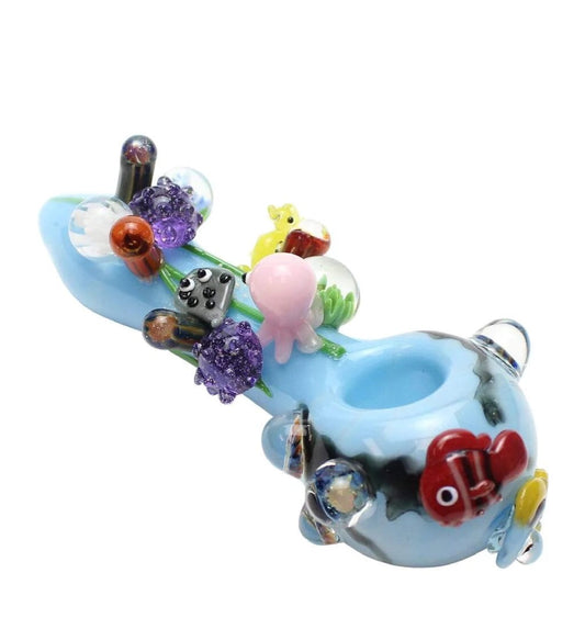 Empire Glassworks Small Great Barrier Reef Spoon Pipe - Smoke N’ Poke