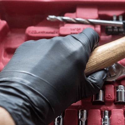 Gloveworks by AMMEX Industrial Black Nitrile Gloves (Cs of 1000) - Smoke N’ Poke
