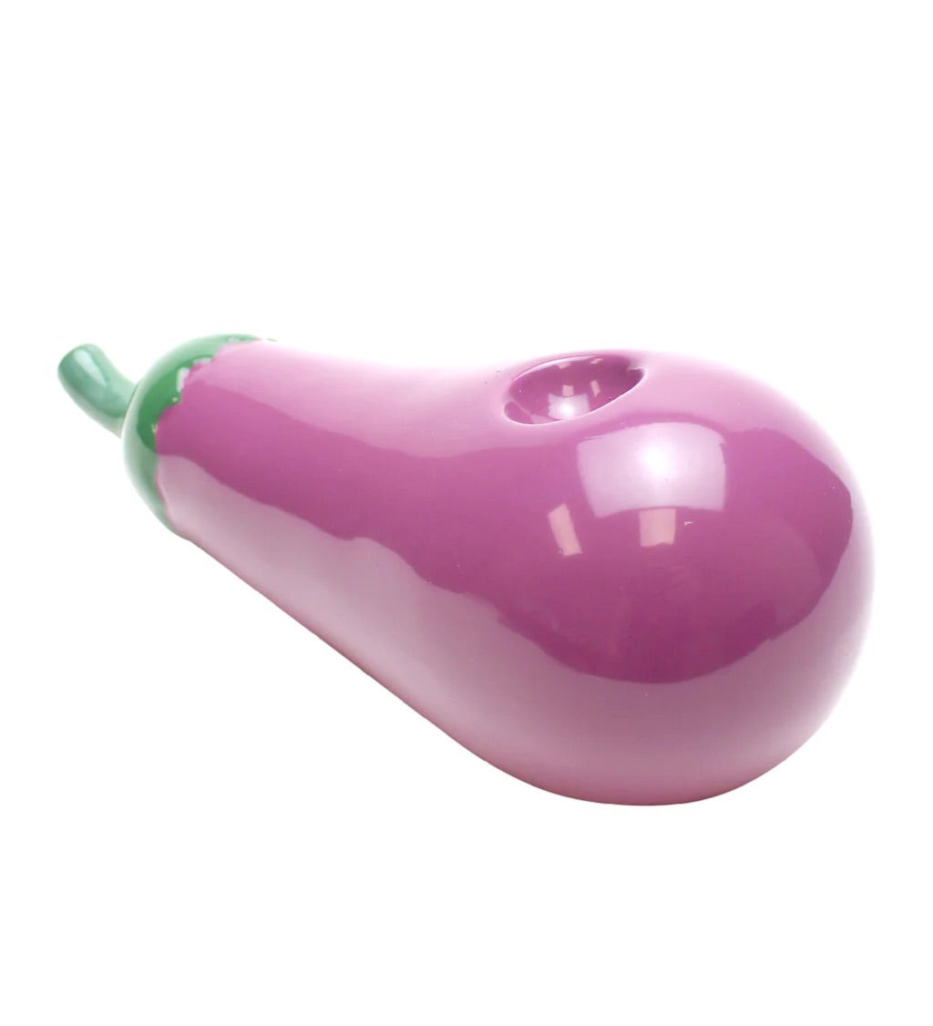 Ceramic Eggplant Pipe - Smoke N’ Poke
