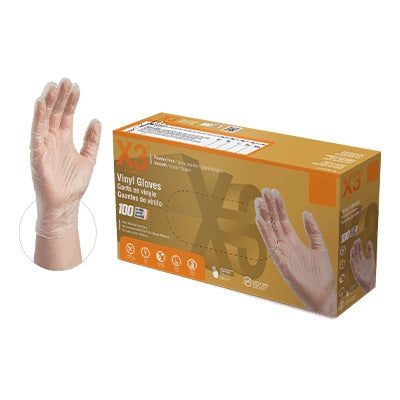 AMMEX GPX3 Clear Vinyl Powder Free Industrial Gloves (Cs of 1000) - Smoke N’ Poke