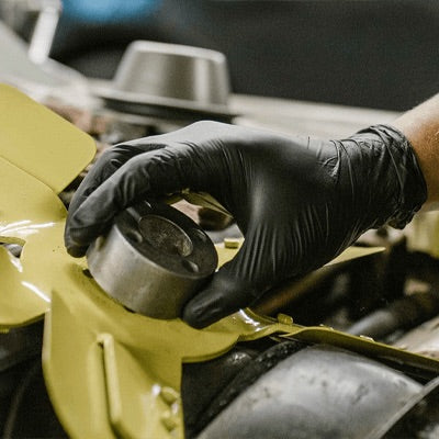 X3 by AMMEX Black Nitrile PF Industrial Gloves - Smoke N’ Poke