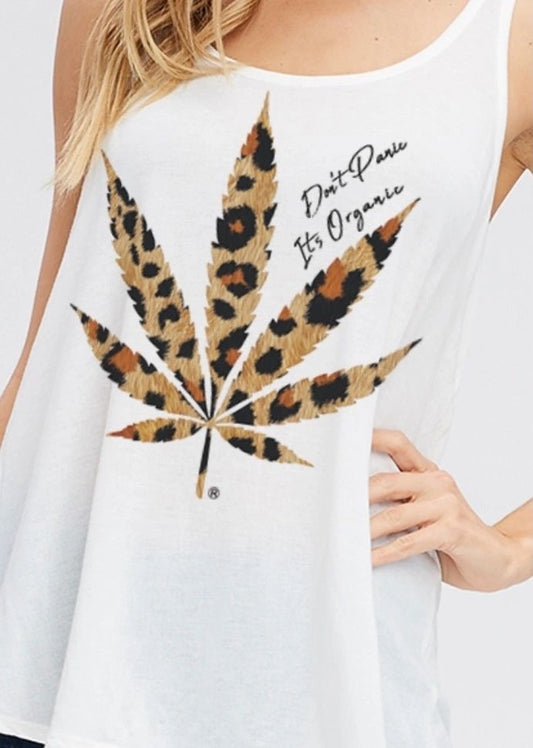 Don’t Panic It’s Organic Ladies Tank Top by Phil Love - Small - Smoke N’ Poke