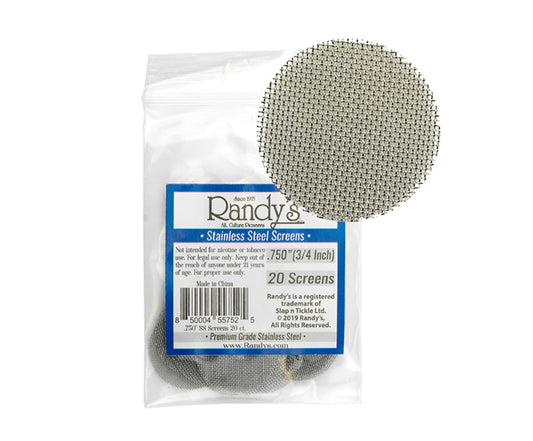 Randy’s Mesh Screens (.750” - 3/4 Inch Stainless Steel) - Smoke N’ Poke