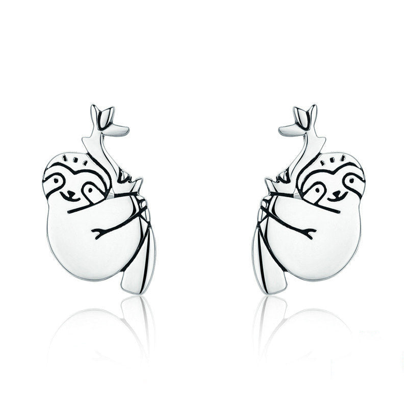 Cute Little Sloth Stud Earrings For Women