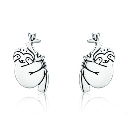 Cute Little Sloth Stud Earrings For Women