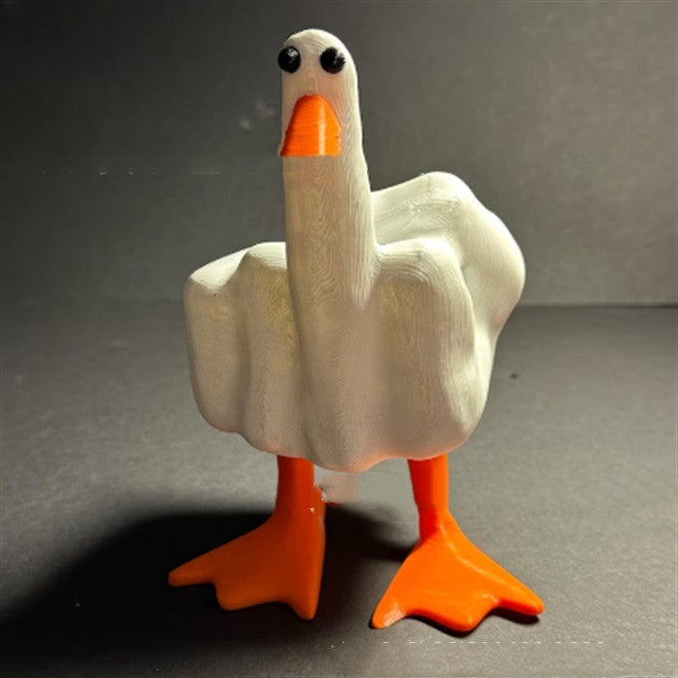 Middle Finger Duck Resin Decoration