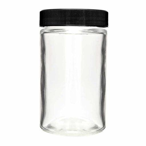 10oz Glass Jar With Lid - Available In Black Or White Lid - (36 Count)