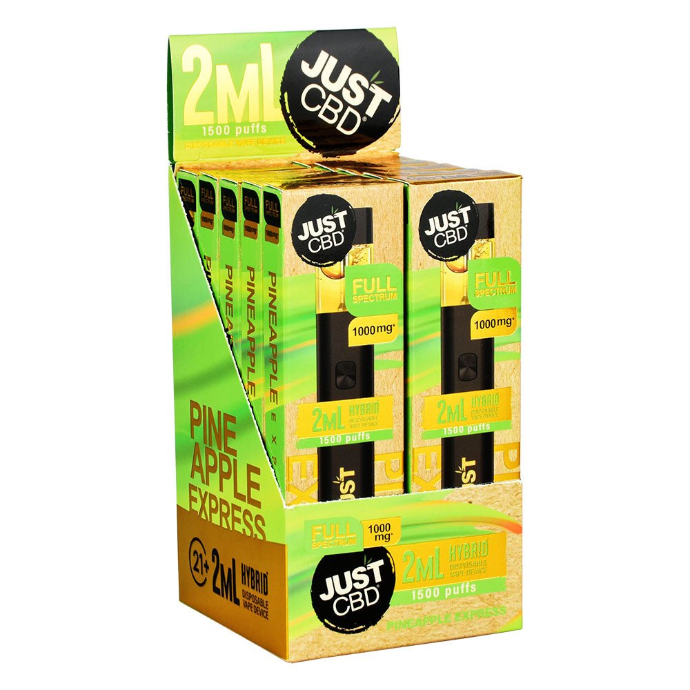 10PC DISP - JUST CBD Full Spectrum CBD Disposable Vape - 2ml / Pineapple Express - Smoke N’ Poke