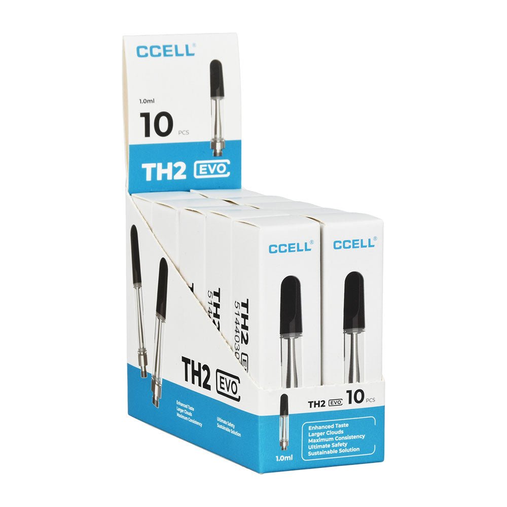 10PC DISPLAY - CCELL TH2 510 Cartridge - 1ml - Smoke N’ Poke