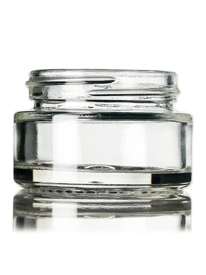 1/2oz Clear Glass Low-Profile Jar with Black Lid - (240 - 24,000 Count)