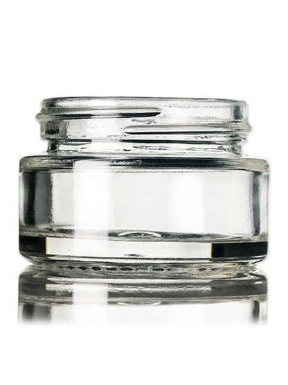 1/2oz Clear Glass Low-Profile Jar with White Lid - (240 - 24,000 Count)