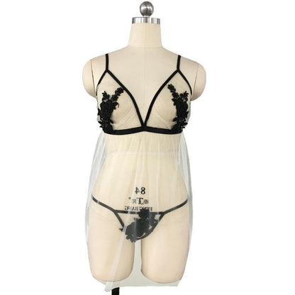 Sexy Suspender Skirt Embroidered Sexy Lingerie - Smoke N’ Poke