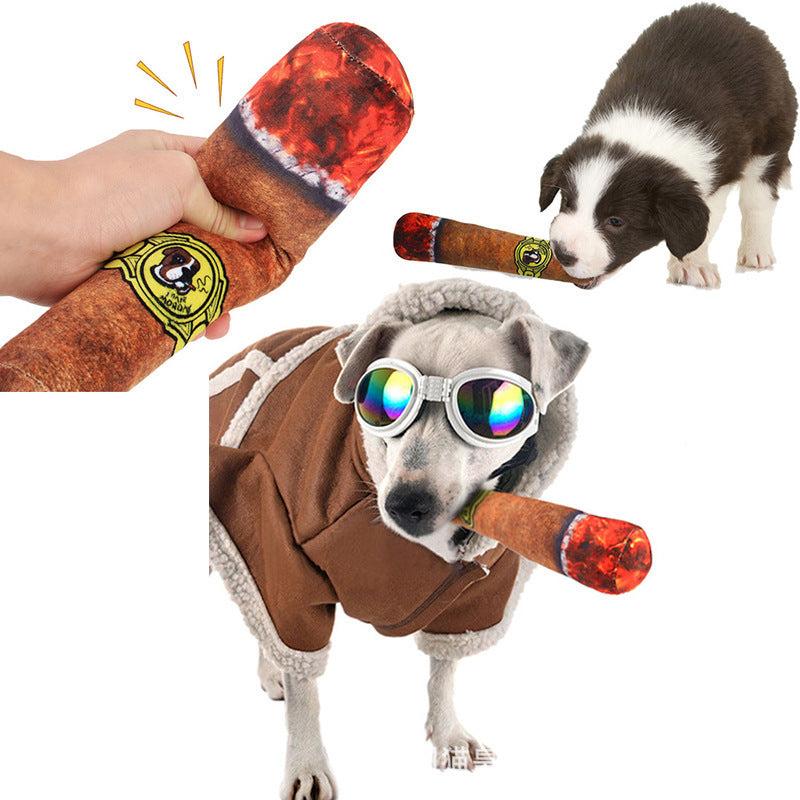 Juguete para mordisquear mascotas con forma de cigarro simulado